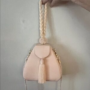 Elegant Pink Tassel Handbag